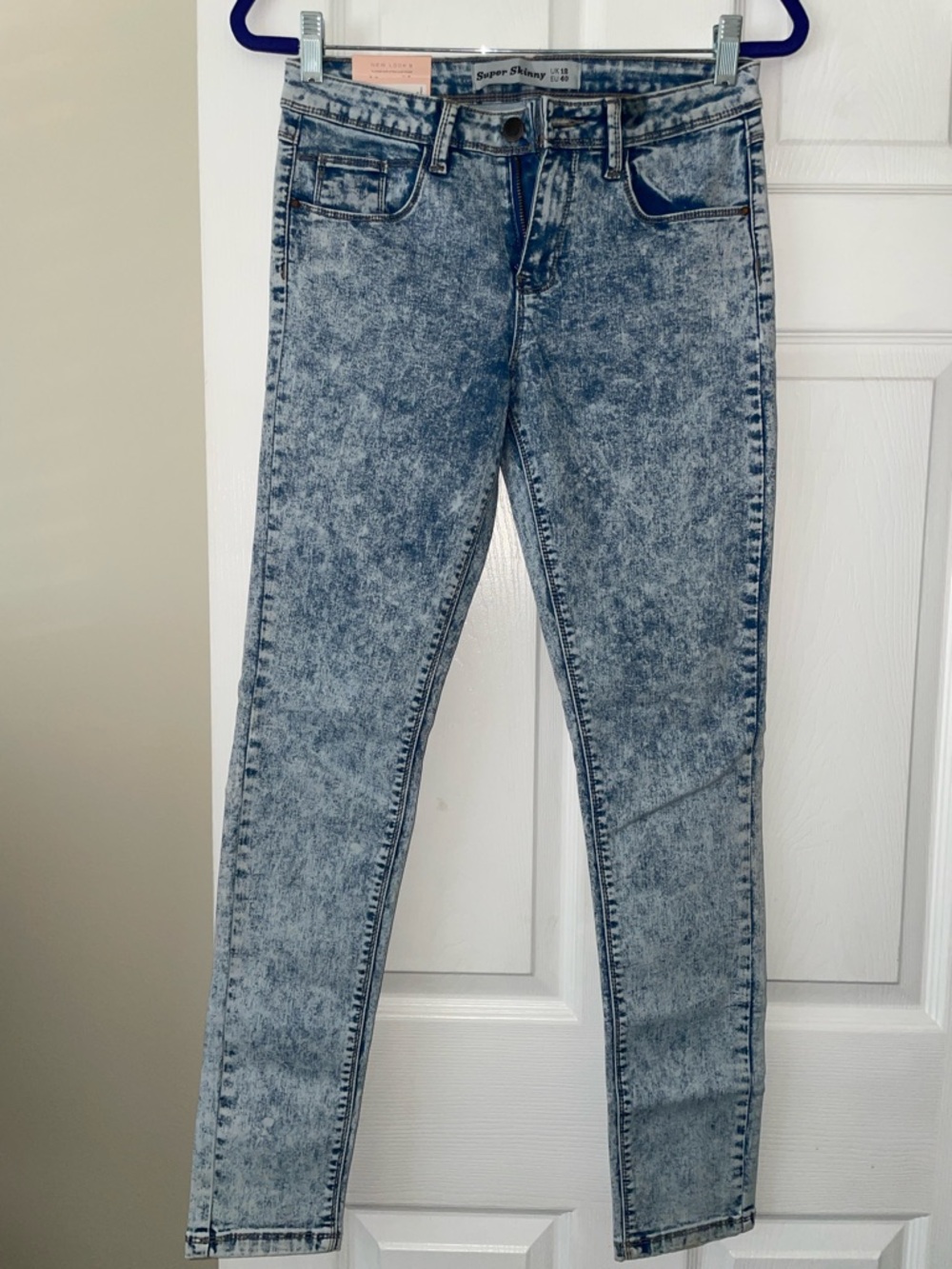 New Look Acid Wash Light Blue Skinny Jeans
